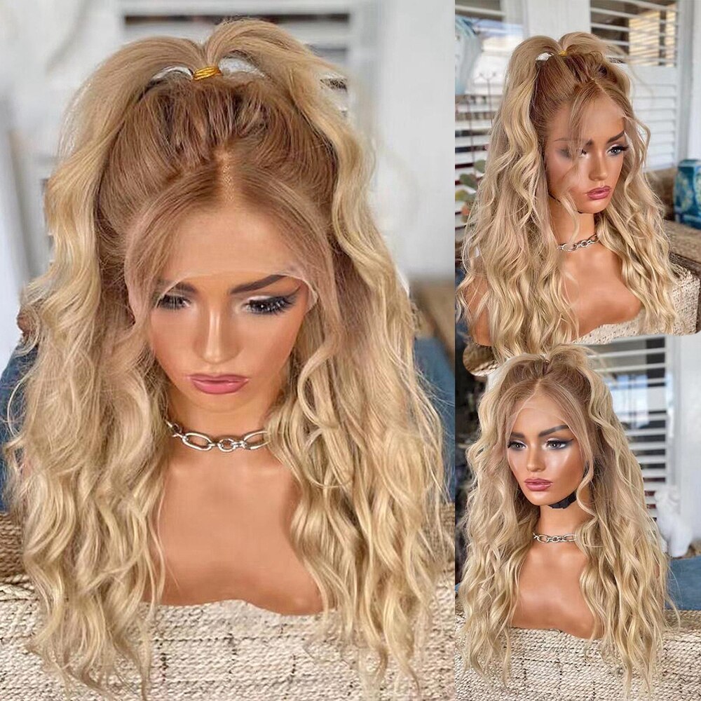 Blonde lace front wig θ ٵ ̺  Ⱥ극 ..